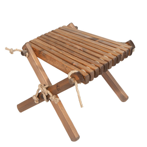 table basse de jardin - repose pied frêne pin brun