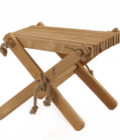 table basse de jardin - repose pied aulne naturel