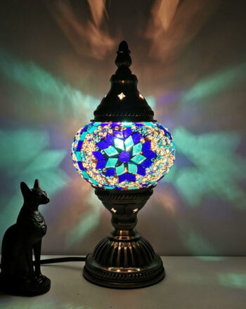lampe-turque-marocaine-bleu-muslim-mine